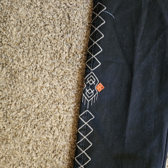 Flamingals Embroidered Dark Blue Jeans - Picture 3 of 8